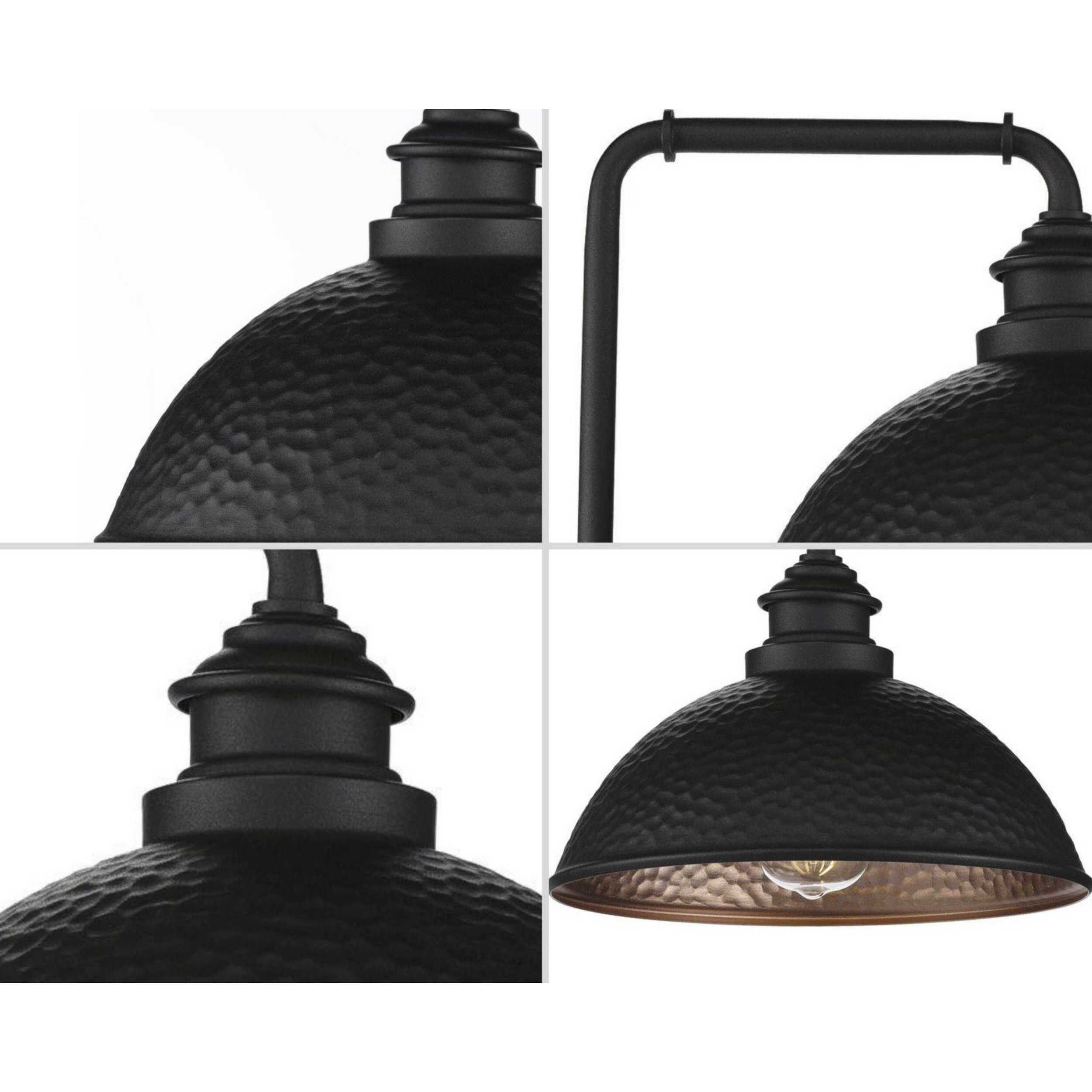Englewood 1 Light 16 inch Textured Black Outdoor Post Lantern