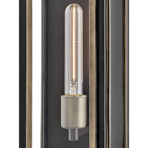 Shaw 1 Light 15 inch Black with Burnished Bronze Outdoor Wall Mount