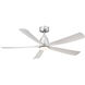 Kute 52 inch Matte White Fan-Uni