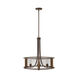 Beckett 4 Light 22.25 inch Iron Rust/Aged Chestnut Chandelier Ceiling Light, Small