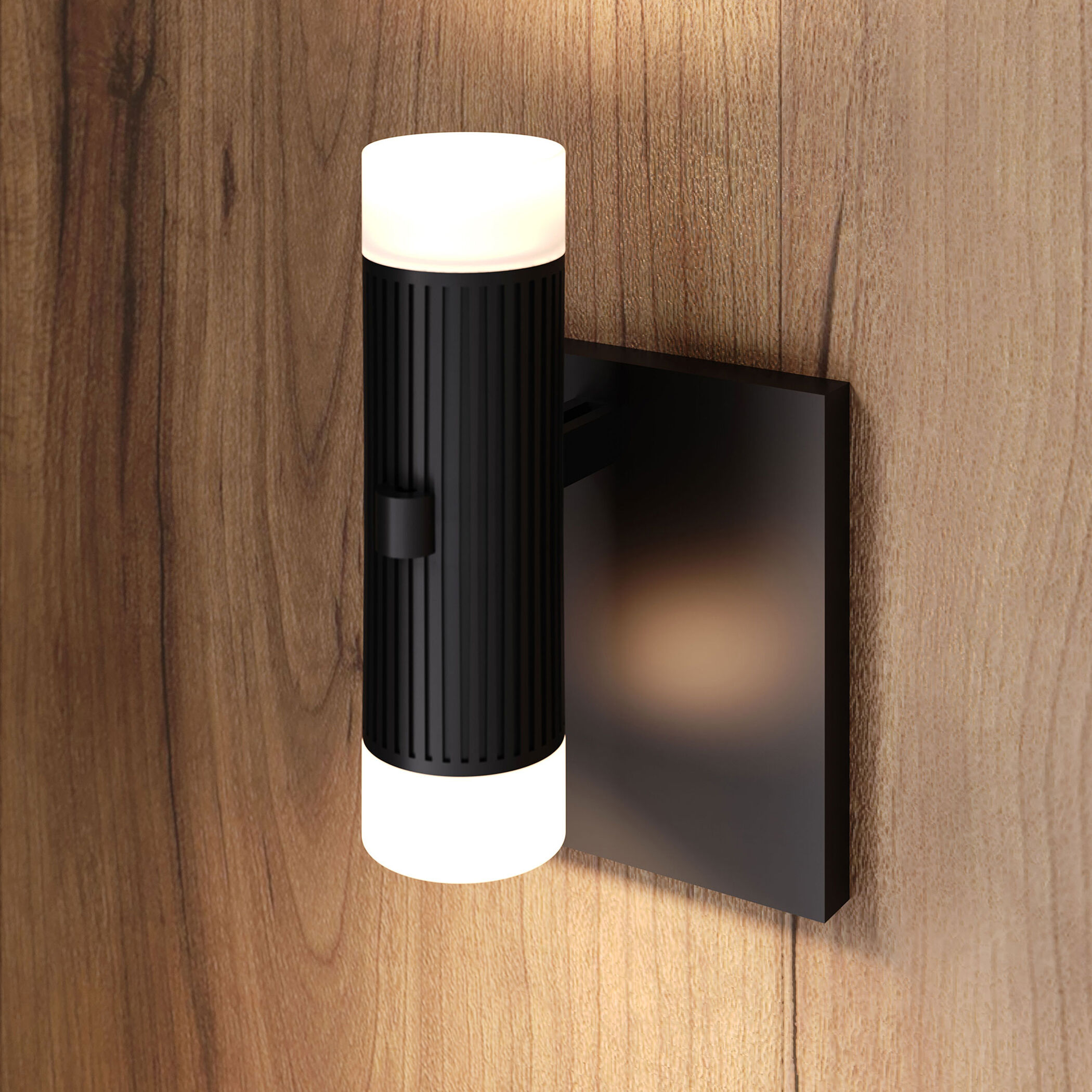 Suspenders LED 2 inch Satin Black ADA Modular Wall Mount Wall Light