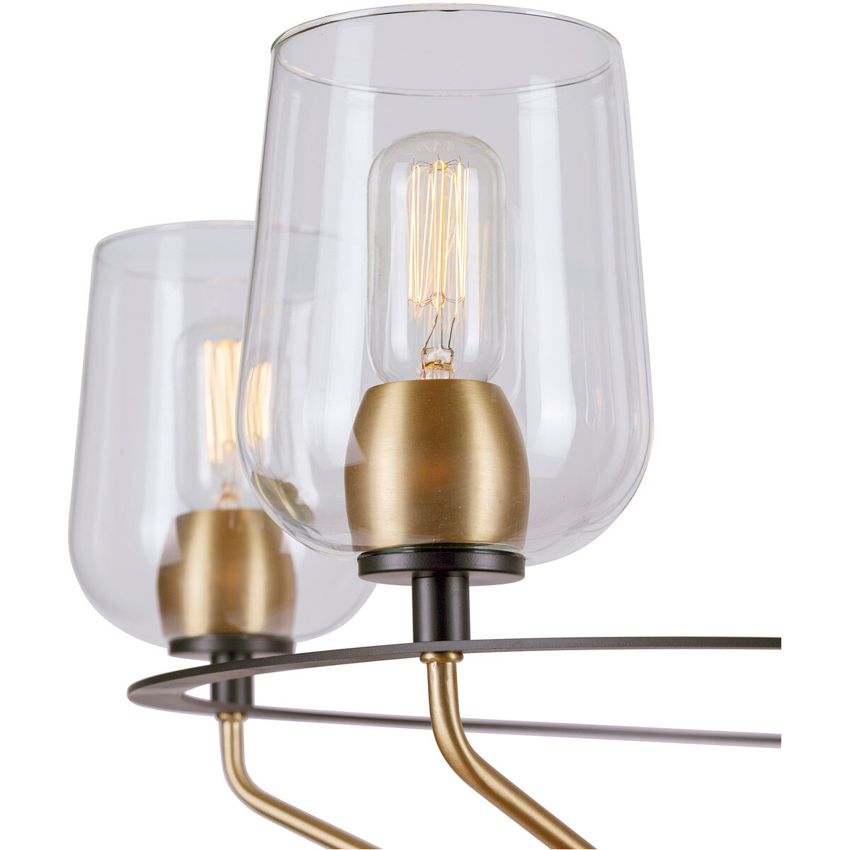 Palmer 5 Light 29 inch Black and Soft Gold Chandelier Ceiling Light