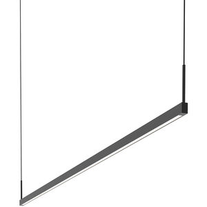 Thin-Line LED 72 inch Satin Black Pendant Ceiling Light