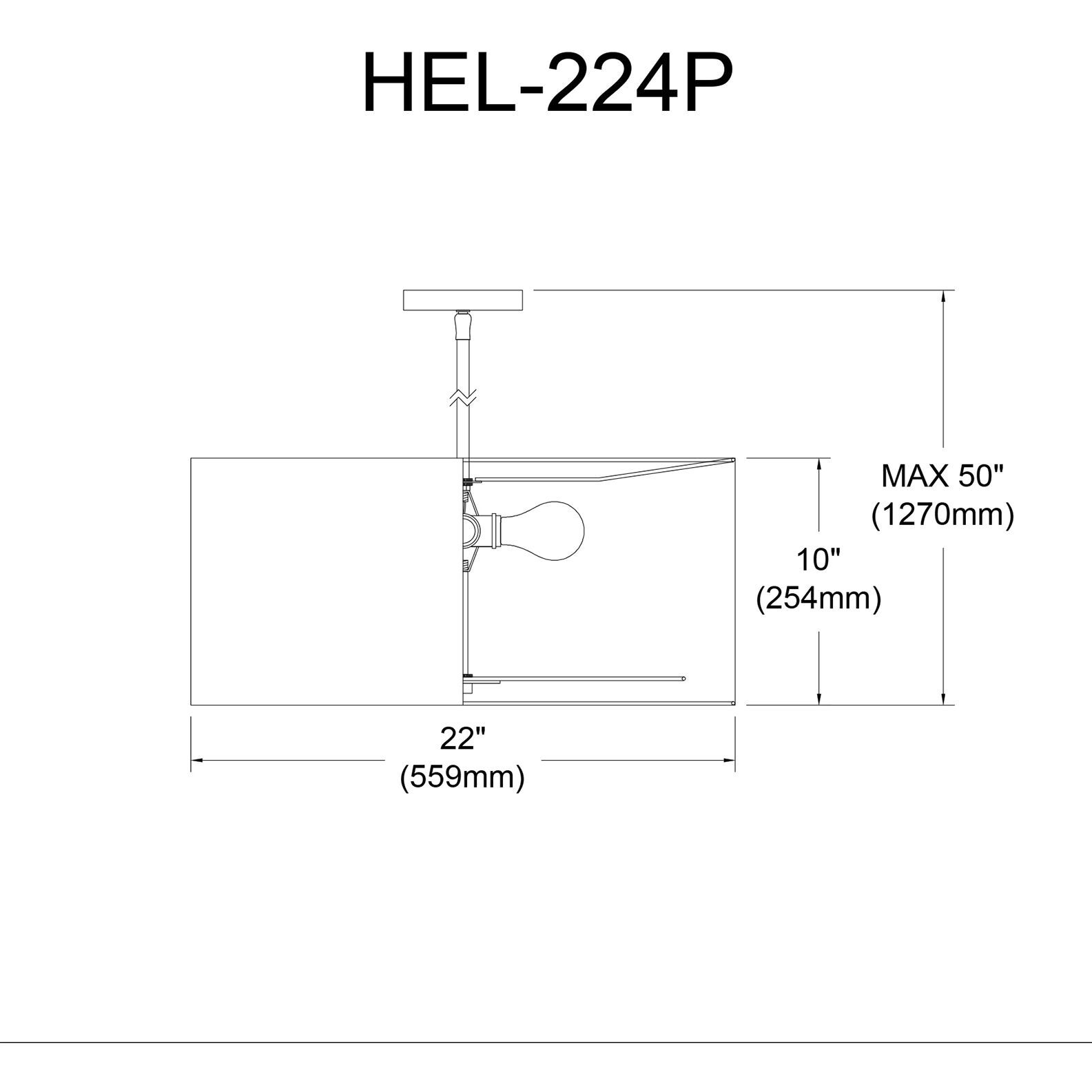 Helena 4 Light 22 inch Polished Chrome with Black-White Pendant Ceiling Light in Black and White