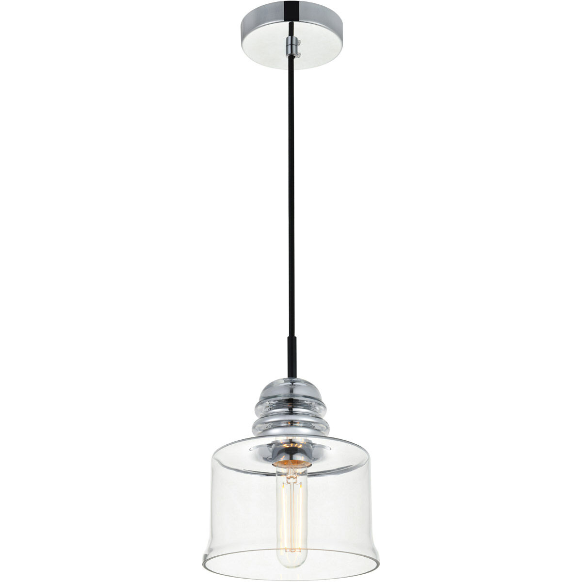 Kenna 1 Light 7 inch Chrome Pendant Ceiling Light