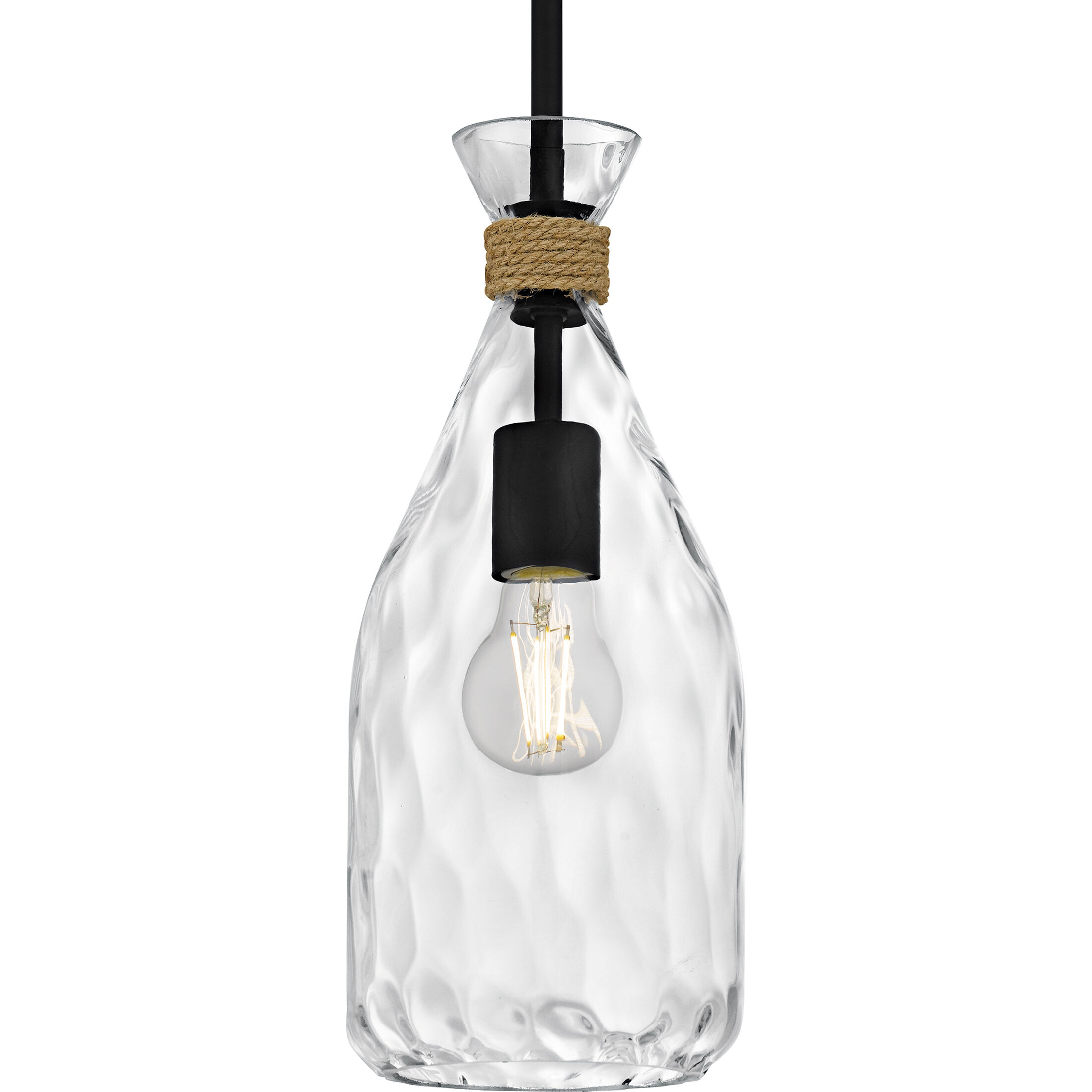 Govada 1 Light 6 inch Matte Black Mini Pendant Ceiling Light, Small