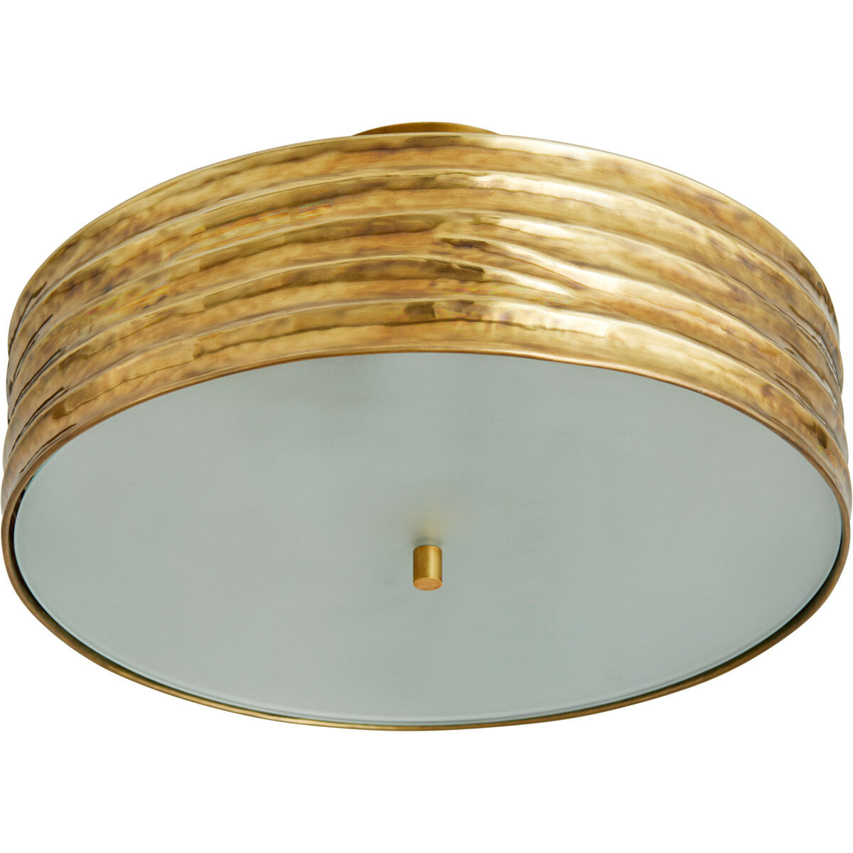 Anna 2 Light 18 inch Antique Brass Semi-Flush Mount Ceiling Light