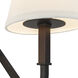 Alora Mood Sloan 68.13 inch 180 watt Matte Black and White Linen Floor Lamp Portable Light
