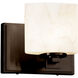 Alabaster Rocks Wall Sconce Wall Light in LED, Dark Bronze, Oval