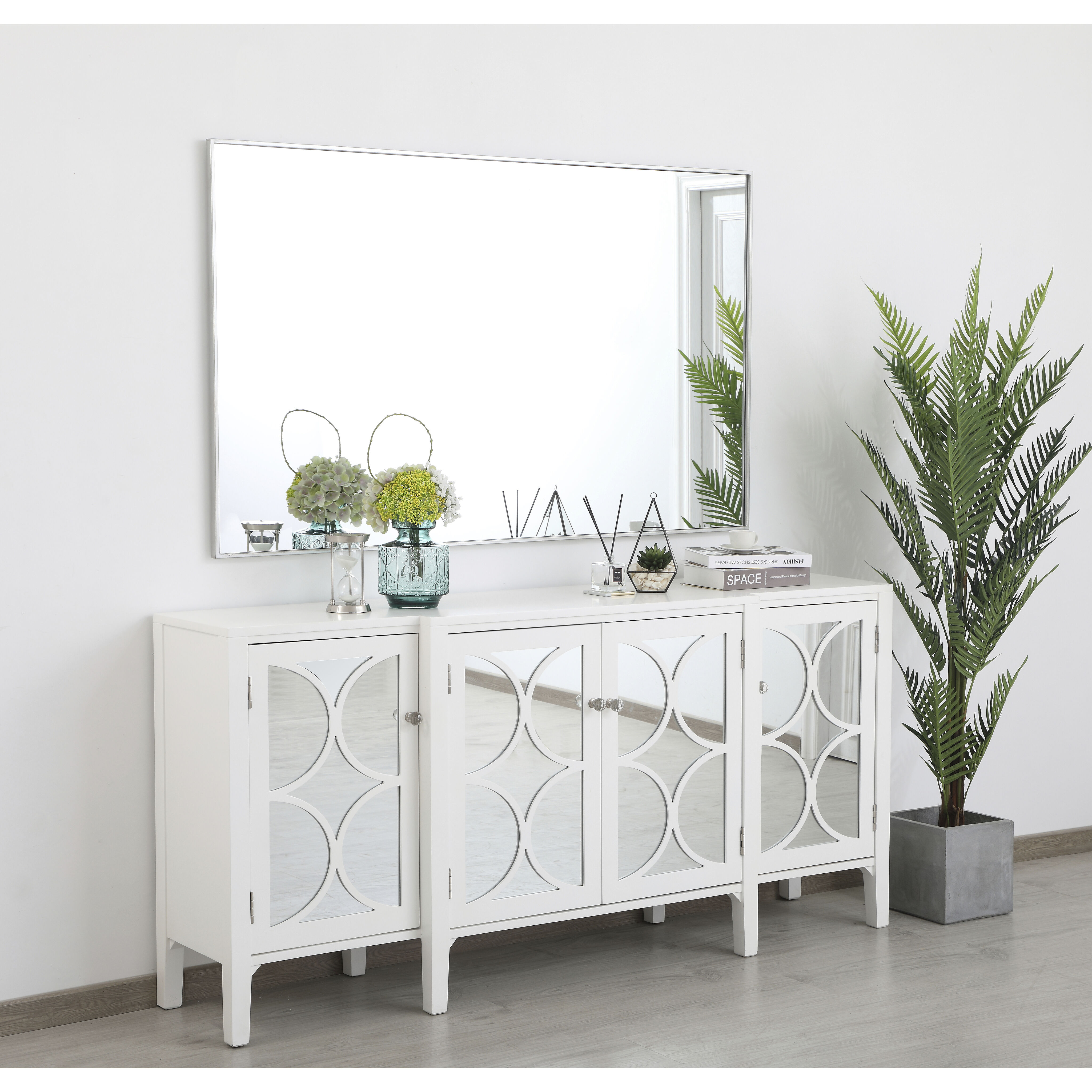 Monet 60 X 36 inch Silver Wall Mirror