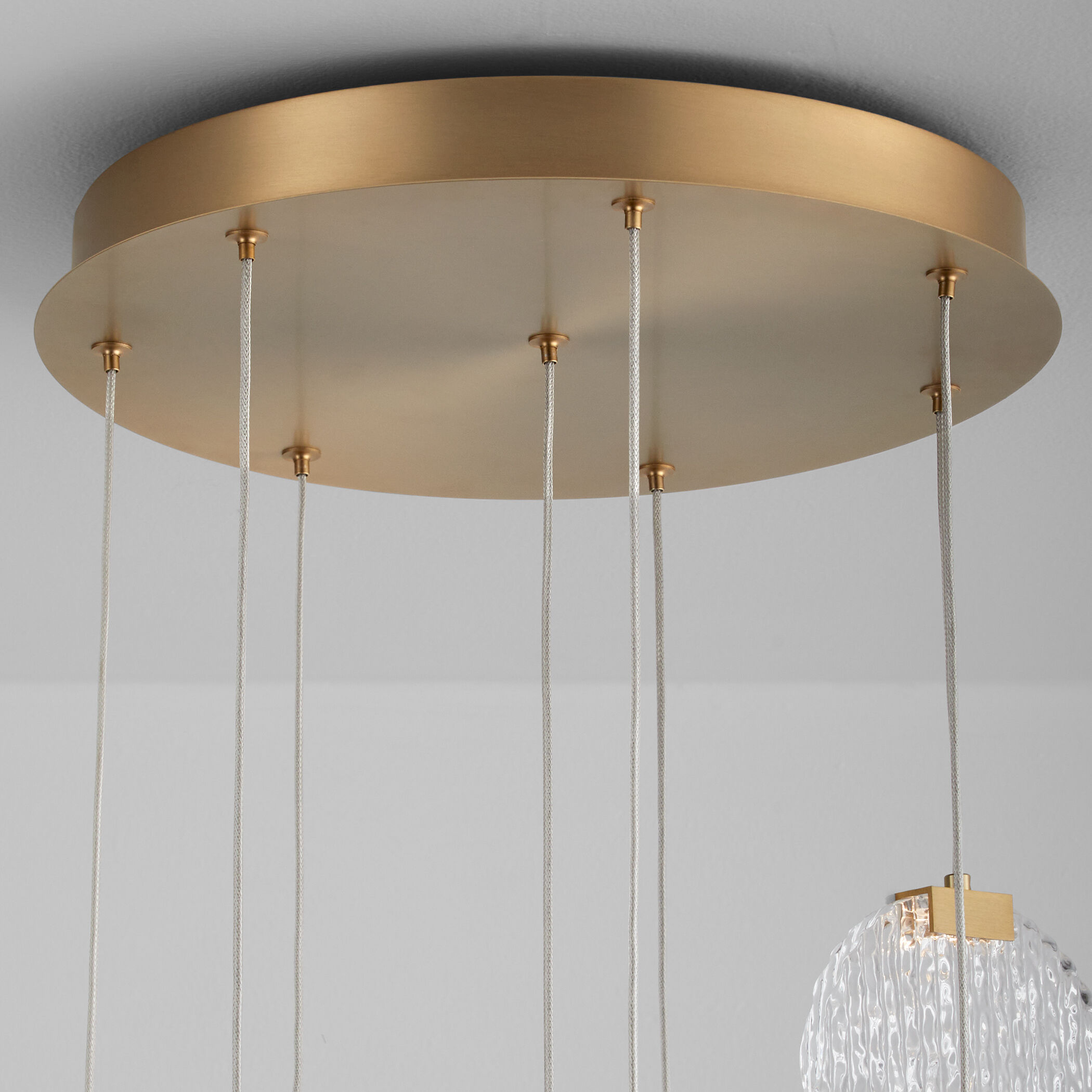 Axiom 8 Light 13 inch Aged Brass Pendant Ceiling Light
