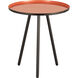 Gregg 21 X 16 inch Tangerine Enamel with Yellow Enamel and Red Enamel Accent Table