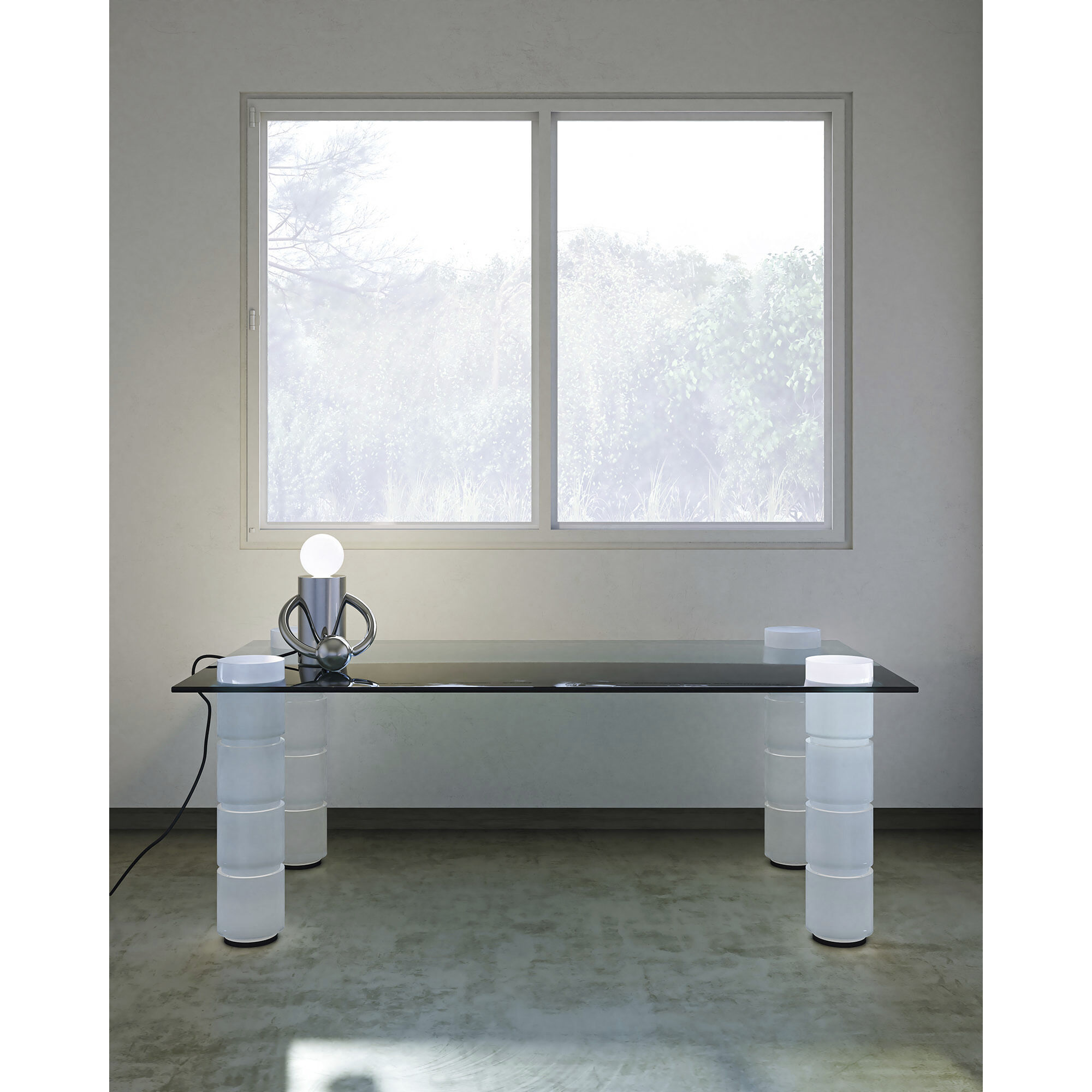 Septum 10.38 inch 7.00 watt Chrome Table Lamp Portable Light