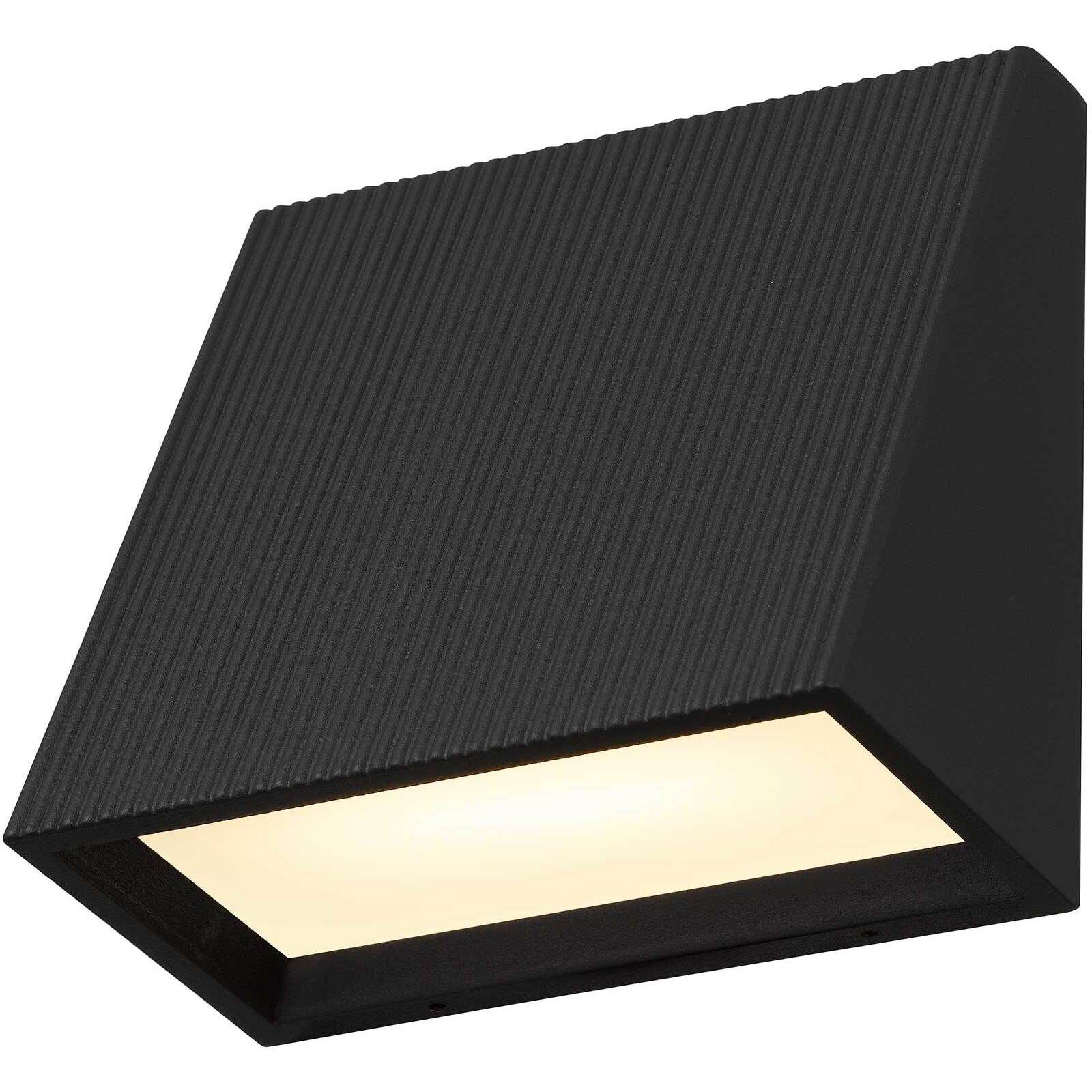 Slant LED 5 inch Sand Black Outdoor Wall Sconce