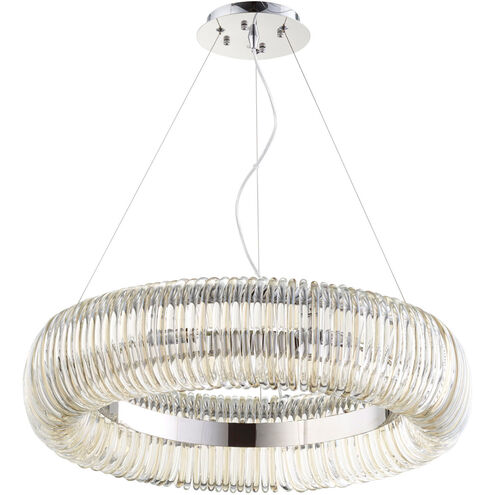 Beaming Around 8 Light 27 inch Chrome Pendant Ceiling Light