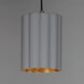 Primrose 1 Light 6 inch Gold Leaf Single Pendant Ceiling Light in Dark Grey