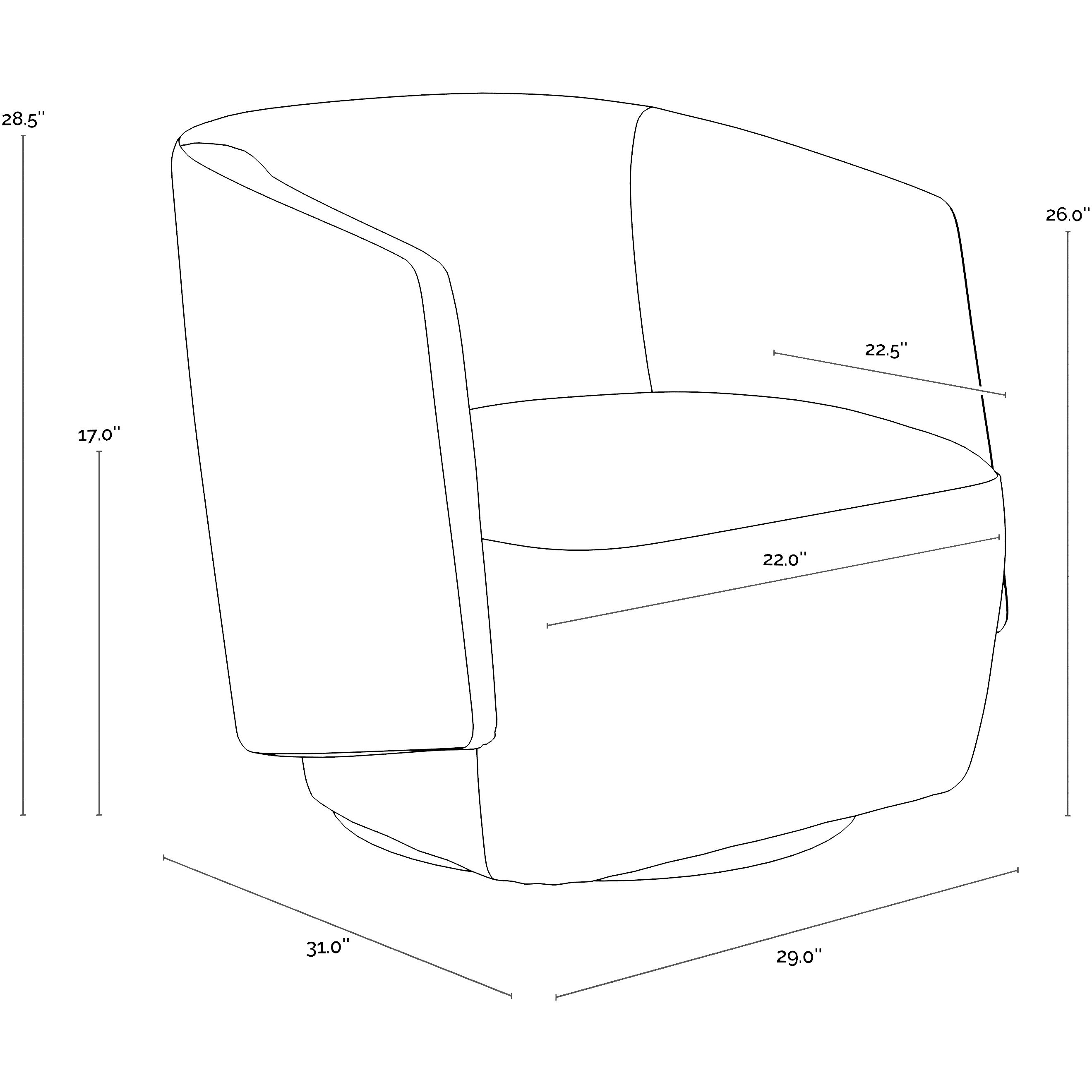 Sarina Meg Taupe / Meg Gold Swivel Lounge Chair, Swivel