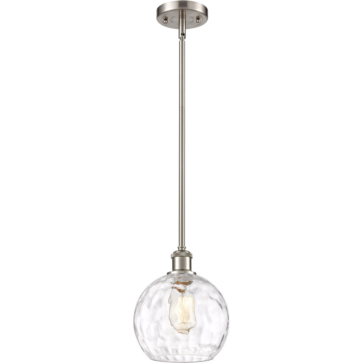 Ballston Athens Water Glass 1 Light 8 inch Brushed Satin Nickel Mini Pendant Ceiling Light