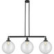 Franklin Restoration XX-Large Beacon 3 Light 44 inch Matte Black Island Light Ceiling Light in Clear Glass, Franklin Restoration
