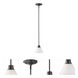 Empire 1 Light 7 inch Mahogany Bronze and Frosted Mini Pendant Ceiling Light