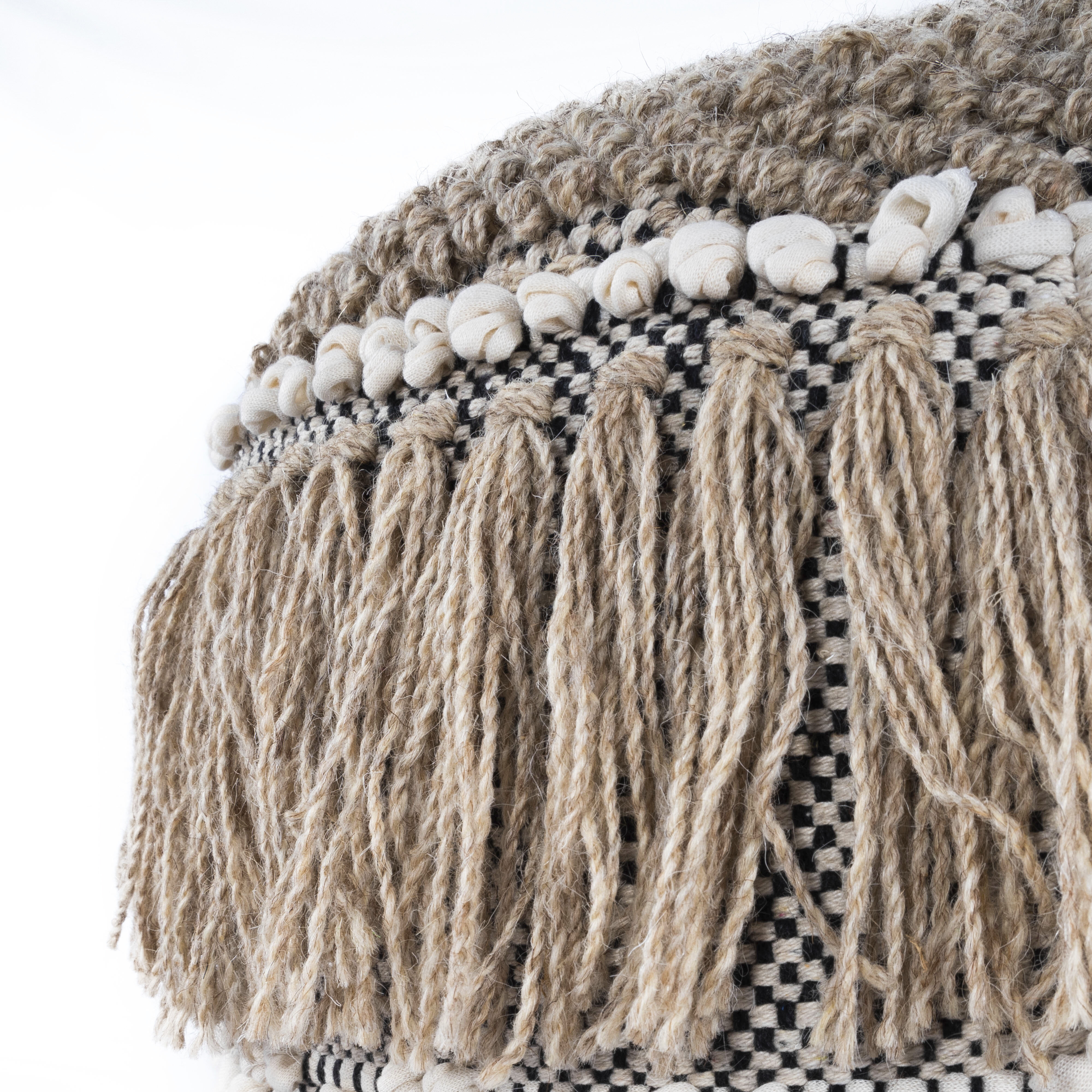 Zoey Round Gray Ottoman or Stool