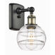 Ballston Rochester 1 Light 5.88 inch Black Antique Brass Sconce Wall Light