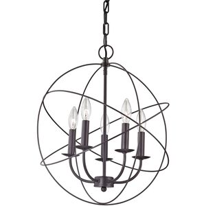 Williamsport 5 Light 18 inch Oil Rubbed Bronze Chandelier Ceiling Light