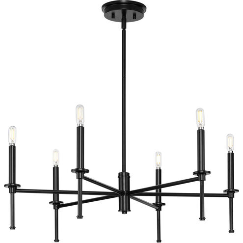 Elara 6 Light 30 inch Matte Black Chandelier Ceiling Light