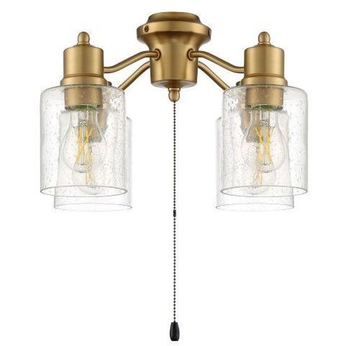 Universal LED Satin Brass Fan Light Kit