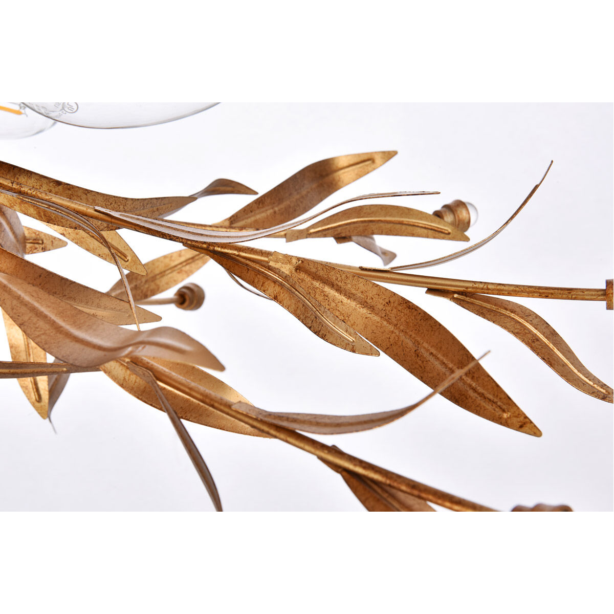 Priscilla 4 Light 19 inch Gold Leaf Flush Mount Ceiling Light