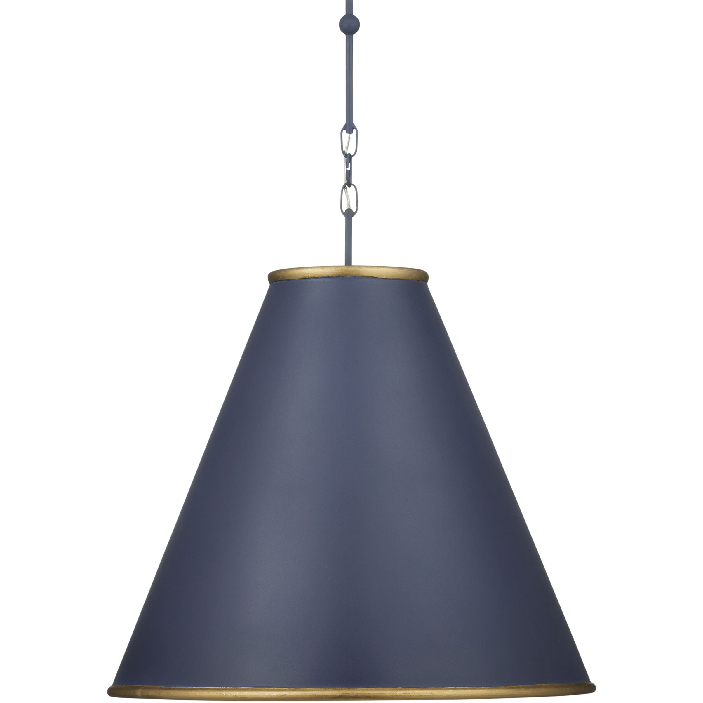 Pierrepont 1 Light 22 inch Hiroshi Dark Blue and Contemporary Gold Leaf Pendant Ceiling Light, Large
