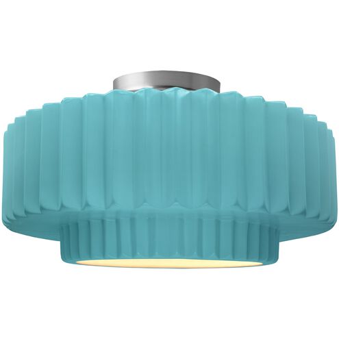 Radiance LED 14.5 inch Reflecting Pool and Brushed Nickel Semi Flush Ceiling Light