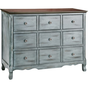 Hartford Aged Blue with Brown Chest, 3 Drawer