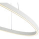 Ovale LED 15.75 inch White Linear Pendant Ceiling Light