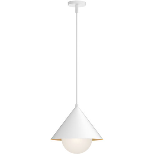 Alora Mood Remy 1 Light 13.5 inch White Pendant Ceiling Light