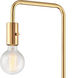 Nilmani 61.5 inch 40 watt French Gold Floor Lamp Portable Light