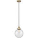 Edison Beacon LED 10 inch Antique Brass Mini Pendant Ceiling Light