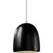 Radiance Collection LED 9 inch Polished Chrome and Carbon Matte Black and White Pendant Ceiling Light