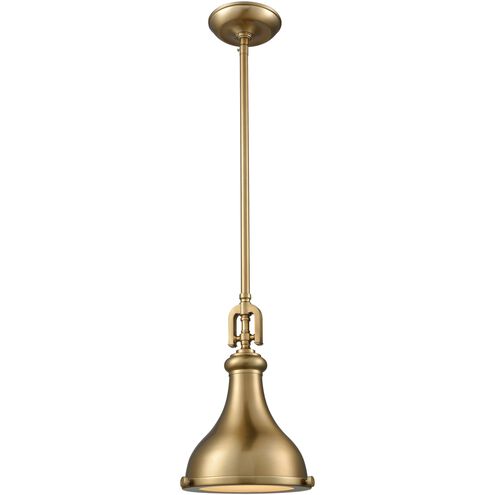 Rutherford 1 Light 9 inch Satin Brass Mini Pendant Ceiling Light