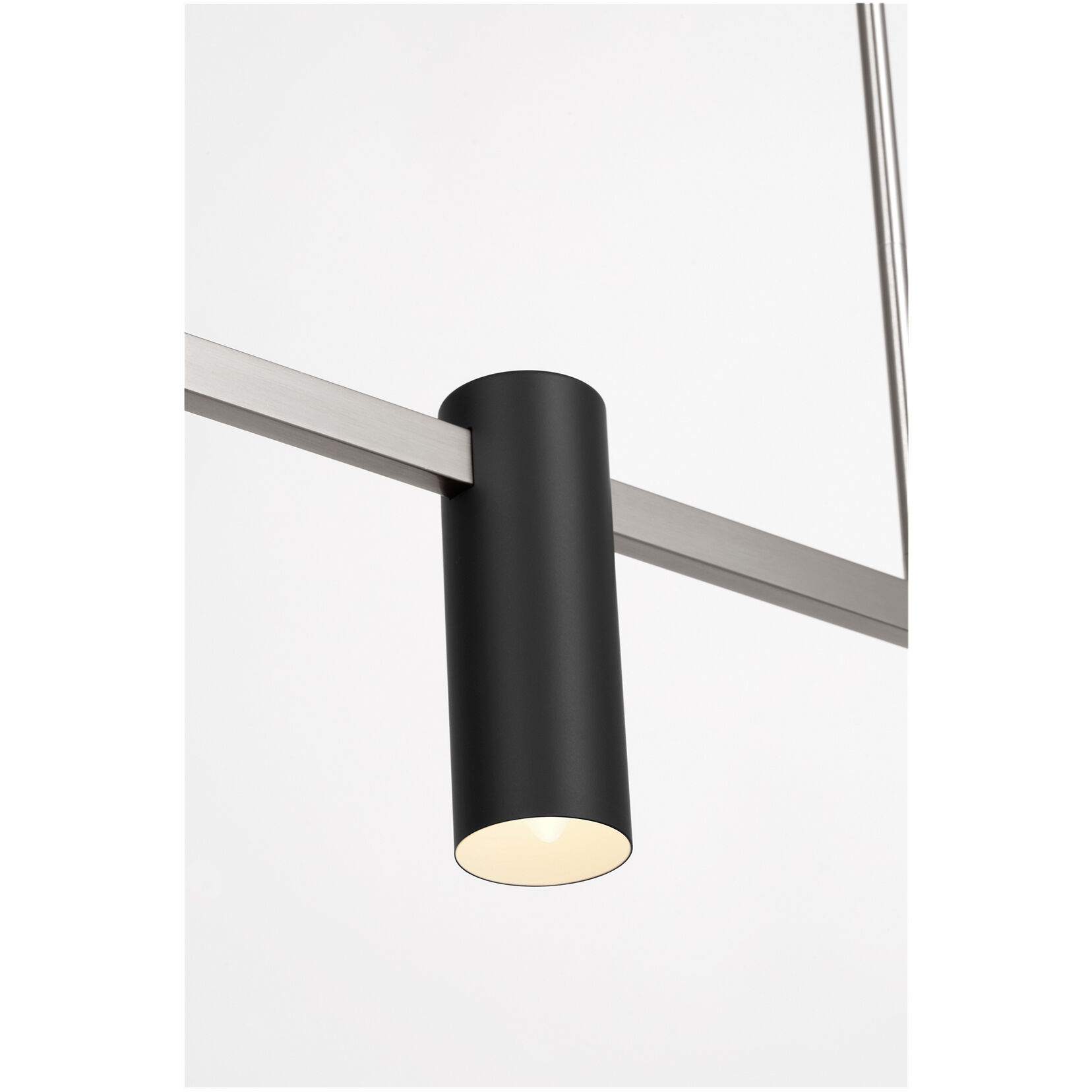 Zentro LED 48 inch Brushed Nickel Linear Chandelier Ceiling Light