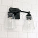 Rory 2 Light 14 inch Matte Black Vanity Light Wall Light