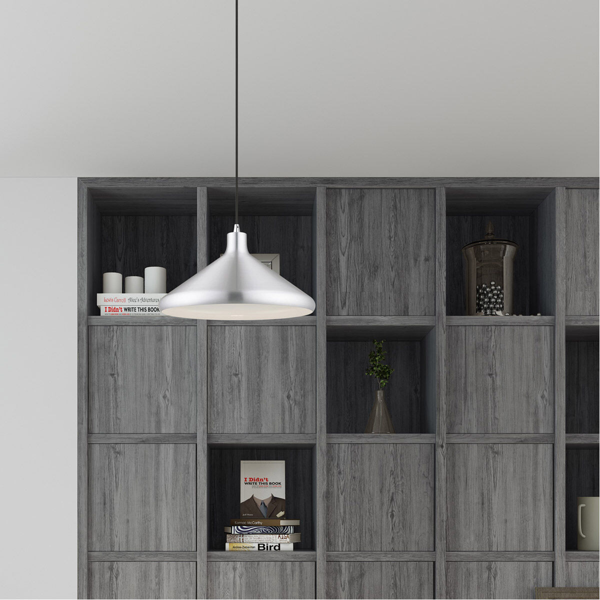 Allison 1 Light 15 inch Brushed Aluminum Mini Pendant Ceiling Light