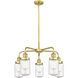 Dover 5 Light 22.5 inch Satin Gold Chandelier Ceiling Light