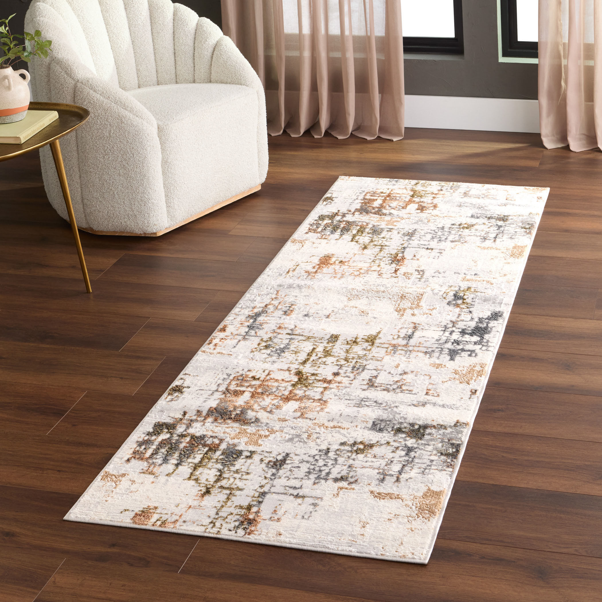 Salim Ivory and Brown Indoor Rug