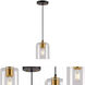 Tyrone 1 Light 5.5 inch Black and Soft Gold Mini Pendant Ceiling Light