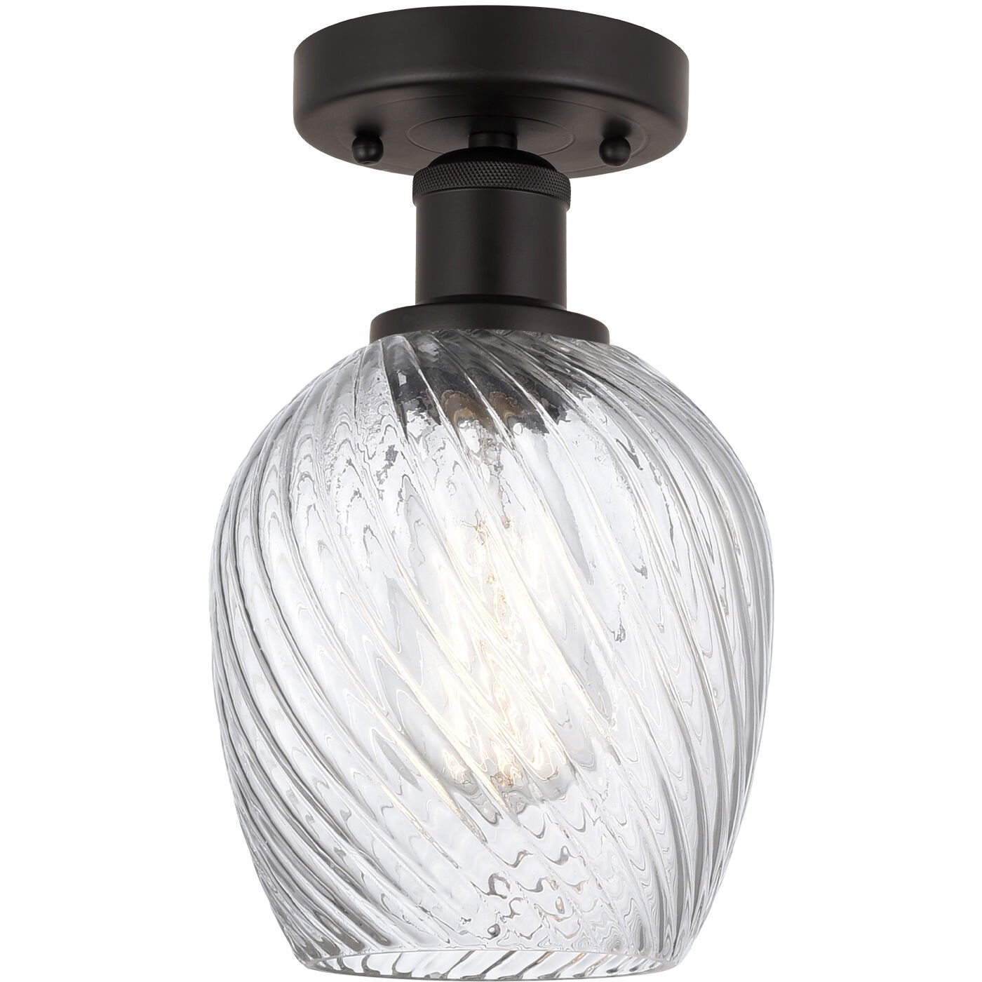 Edison Salina 1 Light 5 inch Oil Rubbed Bronze Semi-Flush Mount Ceiling Light