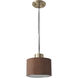 Tambo LED 10 inch Dark Walnut and Weathered Brass Pendant Ceiling Light