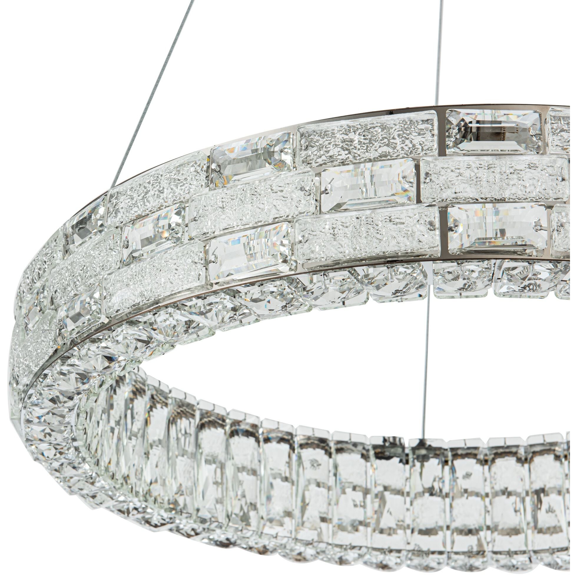 Elegance LED 23.62 inch Polished Nickel Chandelier Ceiling Light