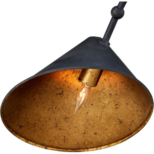 Serpa 5 Light 81 inch French Black/Gold Leaf Chandelier Ceiling Light