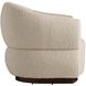 Alexandra Oatmeal and Dark Walnut Swivel Chair